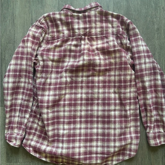 Field & Stream Men's Plaid Shirt - Burgundy and White - Picture 3 of 5